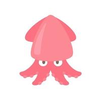 vector de pulpo lindo diseño de cara de animal para niños