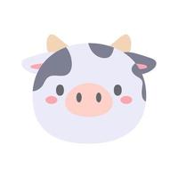 Cow vector. Cute animal face. design for kids vector