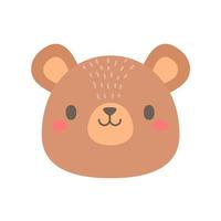 Bear vector. Cute animal face. design for kids vector