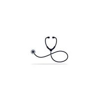 Stethoscope sign medical vector logo design.