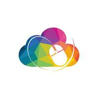 Computer mouse and cloud logo design. Fast Cursor logo designs concept. vector