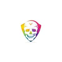 Skull logo design template. Skull in vintage style. vector