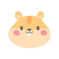 hamster vector. cute animal face design for kids vector