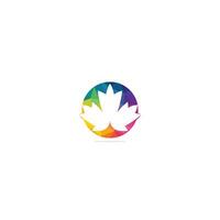 diseño del logotipo de la hoja de arce. logotipo del símbolo de Canadá. vector