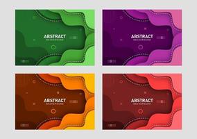 Colorful liquid and geometric background with fluid gradient shapes vector