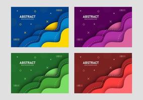 Colorful liquid and geometric background with fluid gradient shapes vector