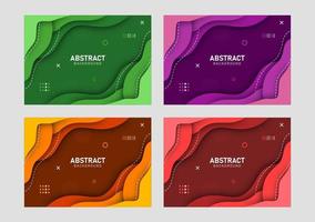 fondo líquido y geométrico colorido con formas de gradiente fluido vector