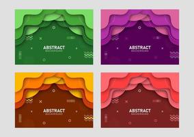 Colorful liquid and geometric background with fluid gradient shapes vector