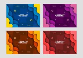 Colorful liquid and geometric background with fluid gradient shapes vector