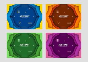 Colorful liquid and geometric background with fluid gradient shapes vector