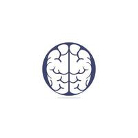 Creative brain logo design. Think idea concept. Brainstorm power thinking brain Logotype icon. vector