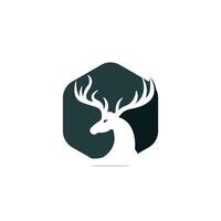 Deer head vector logo design template.