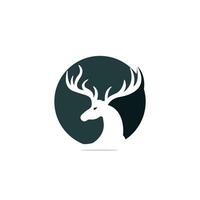 Deer head vector logo design template.