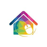 Home Click Logo Design. Property Cursor Click Logo Design Template. vector