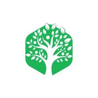 logotipo de la gente del árbol. diseño de logotipo de personas sanas. icono del logotipo de la vida humana del vector de árbol de personas abstractas.