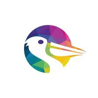 Pelican vector logo design. Vector illustration emblem of pelican Animal Icon.