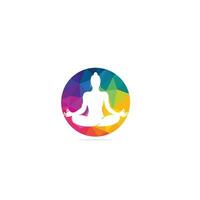 Yoga logo design template. Natural products logo. Cosmetics icon. Spa logo. Beauty salon logo. Template for yoga center, spa center or yoga studio. vector