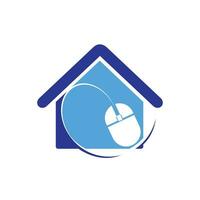 Home Click Logo Design. Property Cursor Click Logo Design Template. vector