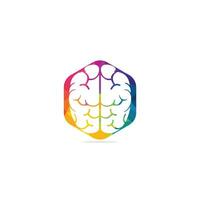 Creative brain logo design. Think idea concept. Brainstorm power thinking brain Logotype icon. vector