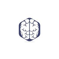 Creative brain logo design. Think idea concept. Brainstorm power thinking brain Logotype icon. vector