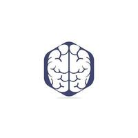 Creative brain logo design. Think idea concept. Brainstorm power thinking brain Logotype icon. vector