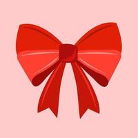 Cute red ribbon vector illustration for graphic design and decorative element