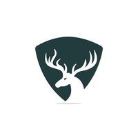 Deer head vector logo design template.