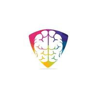 Creative brain logo design. Think idea concept. Brainstorm power thinking brain Logotype icon. vector