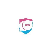 Chat and Talk vector logo design. Speech Bubble Icon Vector Logo Template Illustration Design.