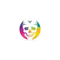 Skull logo design template. Skull in vintage style. vector