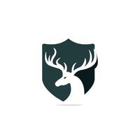 Deer head vector logo design template.