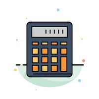 Calculator Accounting Business Calculate Financial Math Abstract Flat Color Icon Template vector