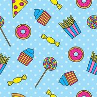 Seamless pattern with pop items. vector