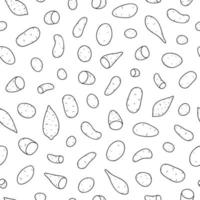 Seamless pattern with potatoes. vector