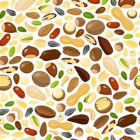 Seamless pattern with nuts. vector