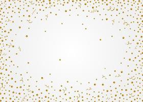 Background with glitter dots, streamers. vector