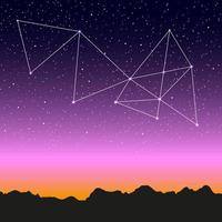 paisaje espacial violeta. vector