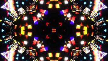 vj Loop Discokugel Neon Kaleidoskop. nahtlose Animation.