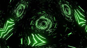 Vj Loop Green Neon kaleidoscope. Seamless animation. video