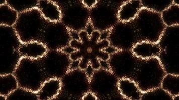 Vj Loop Gold Neon kaleidoscope. Seamless animation. video