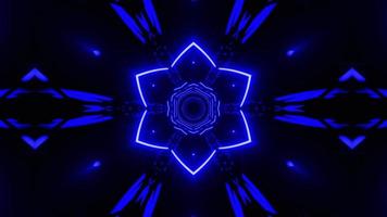 Vj Loop Blue Neon kaleidoscope. Seamless animation. video