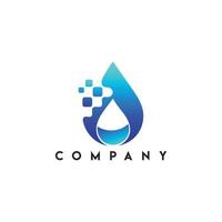 logotipo de gota de agua, logotipo de gota líquida vector