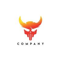 logotipo demoníaco, logotipo de calavera, logotipo de diablo vector