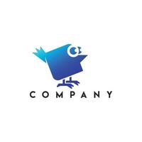 Pixel Bird Logo, bird and pixel logo vector