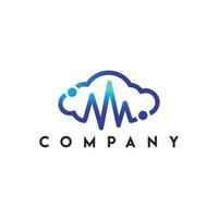 Cloud Pulse Logo, Health Medical Logo templat vector