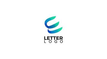 letra de línea infinita inicial e vector y plantilla de diseño de logotipo