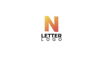 Letter N Logo Design Icon with Elegant Circle Vector Design