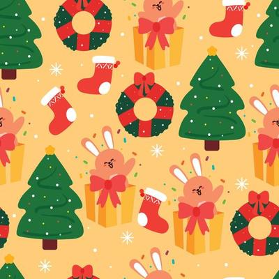 cute christmas seamless pattern for textile, gift wrap paper