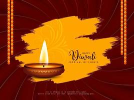 Happy Diwali festival celebration ethnic religious background design vector