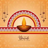 Happy Diwali festival celebration ethnic religious background design vector